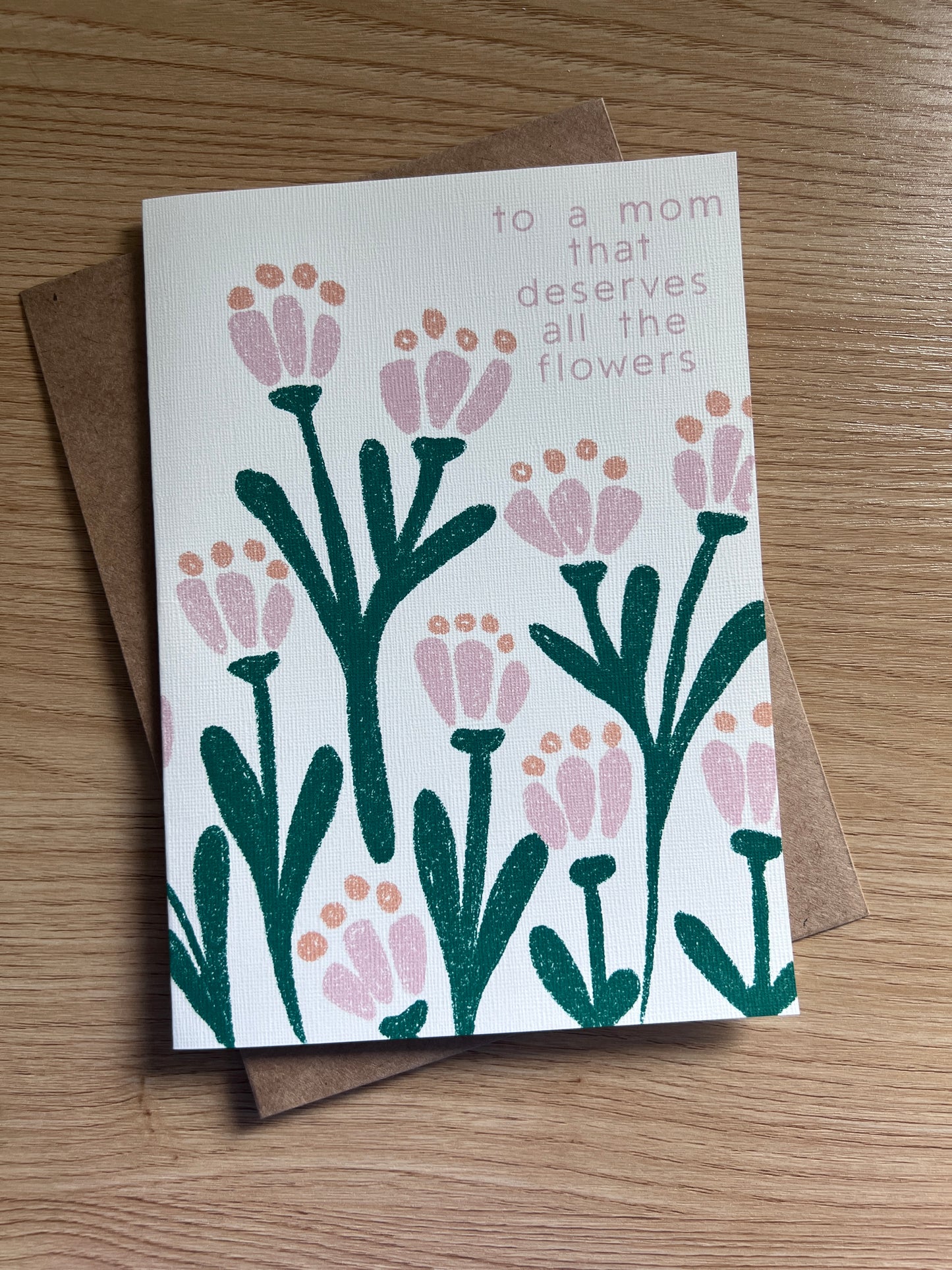 flowers mother's day card