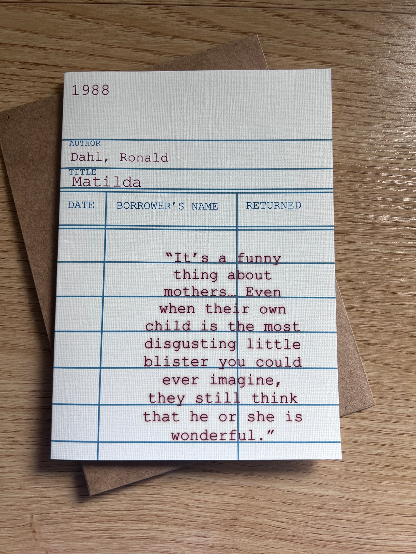 matilda mother's day card