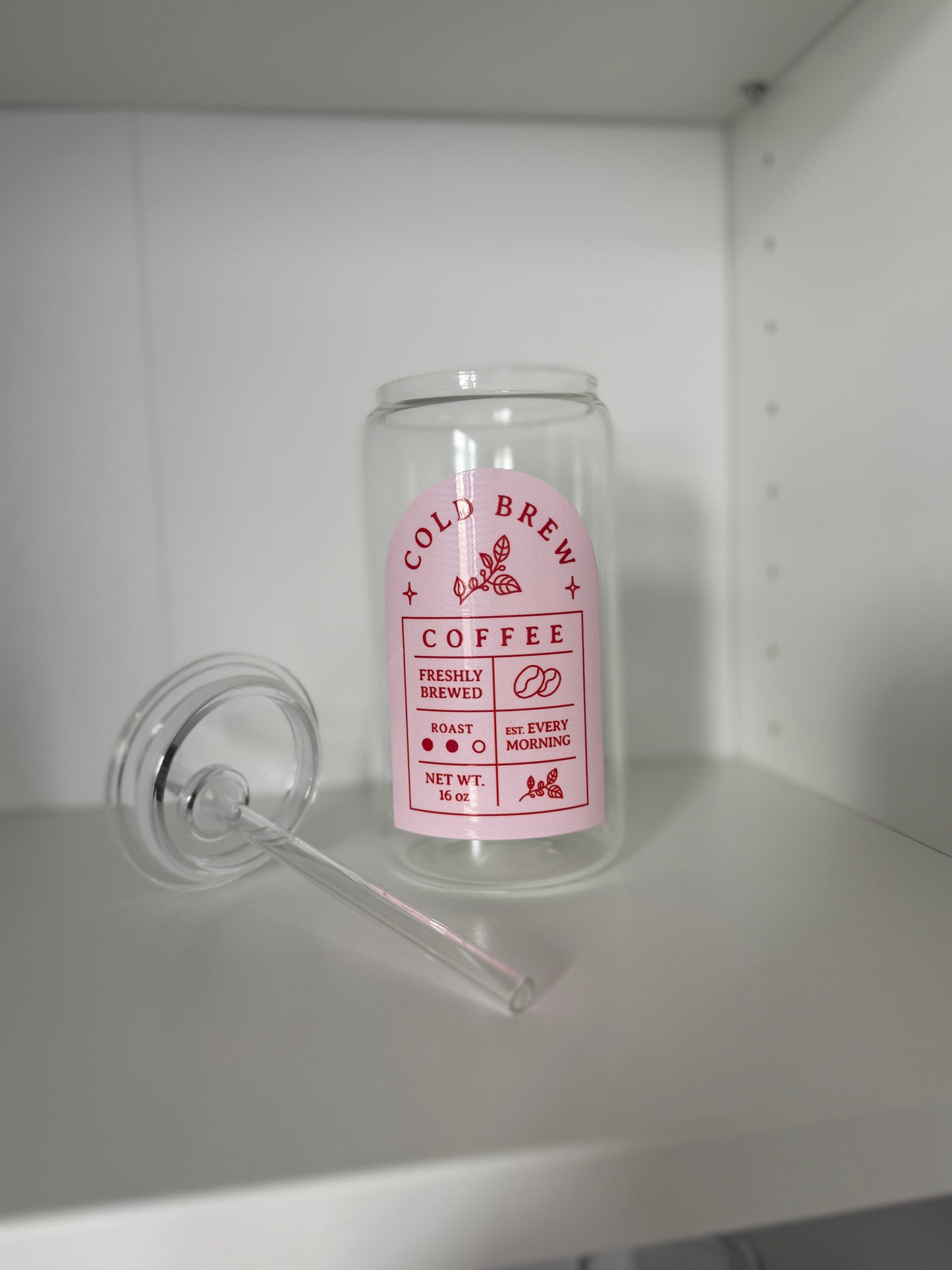pink cold brew cup