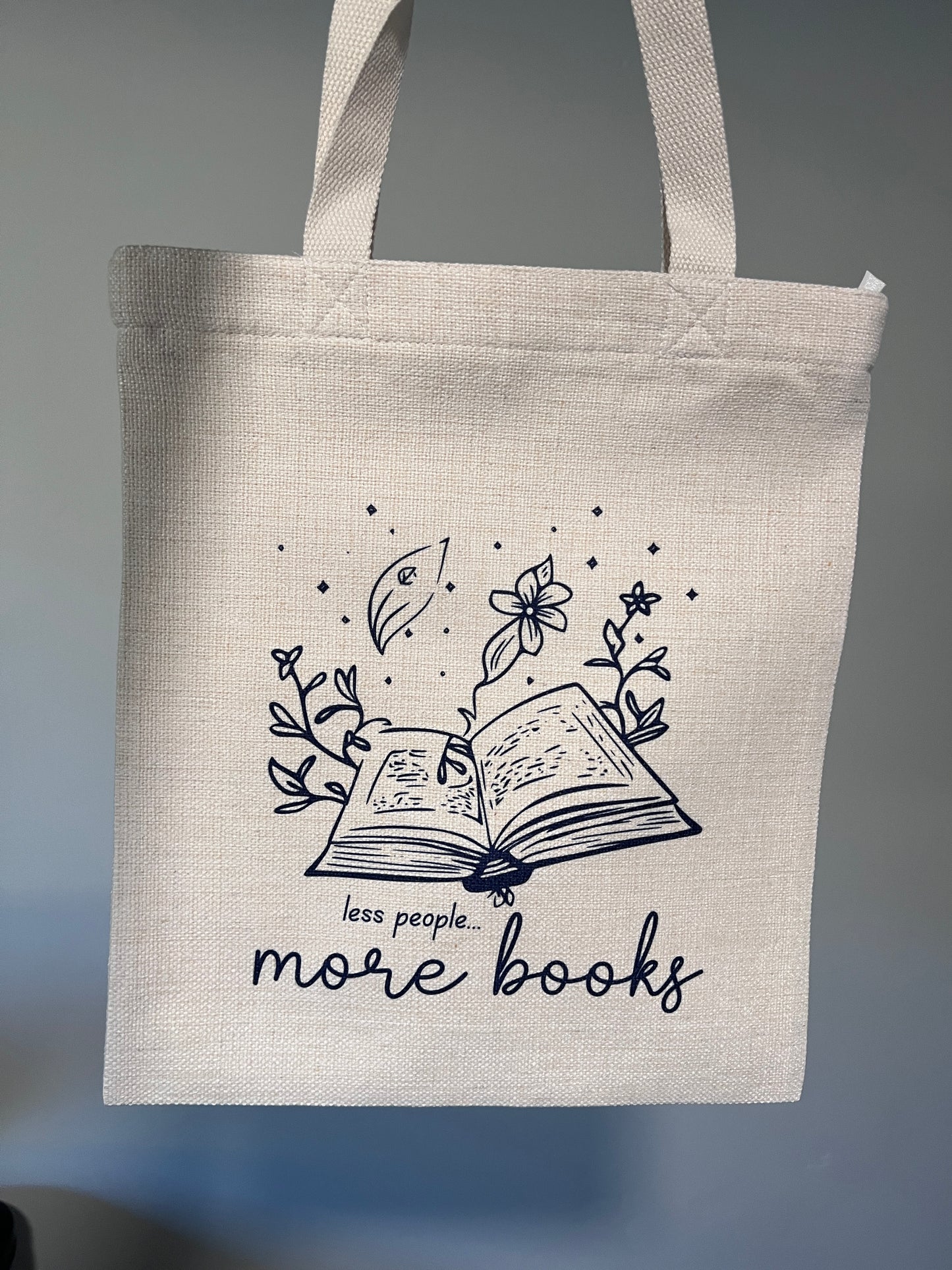 less people more books totes