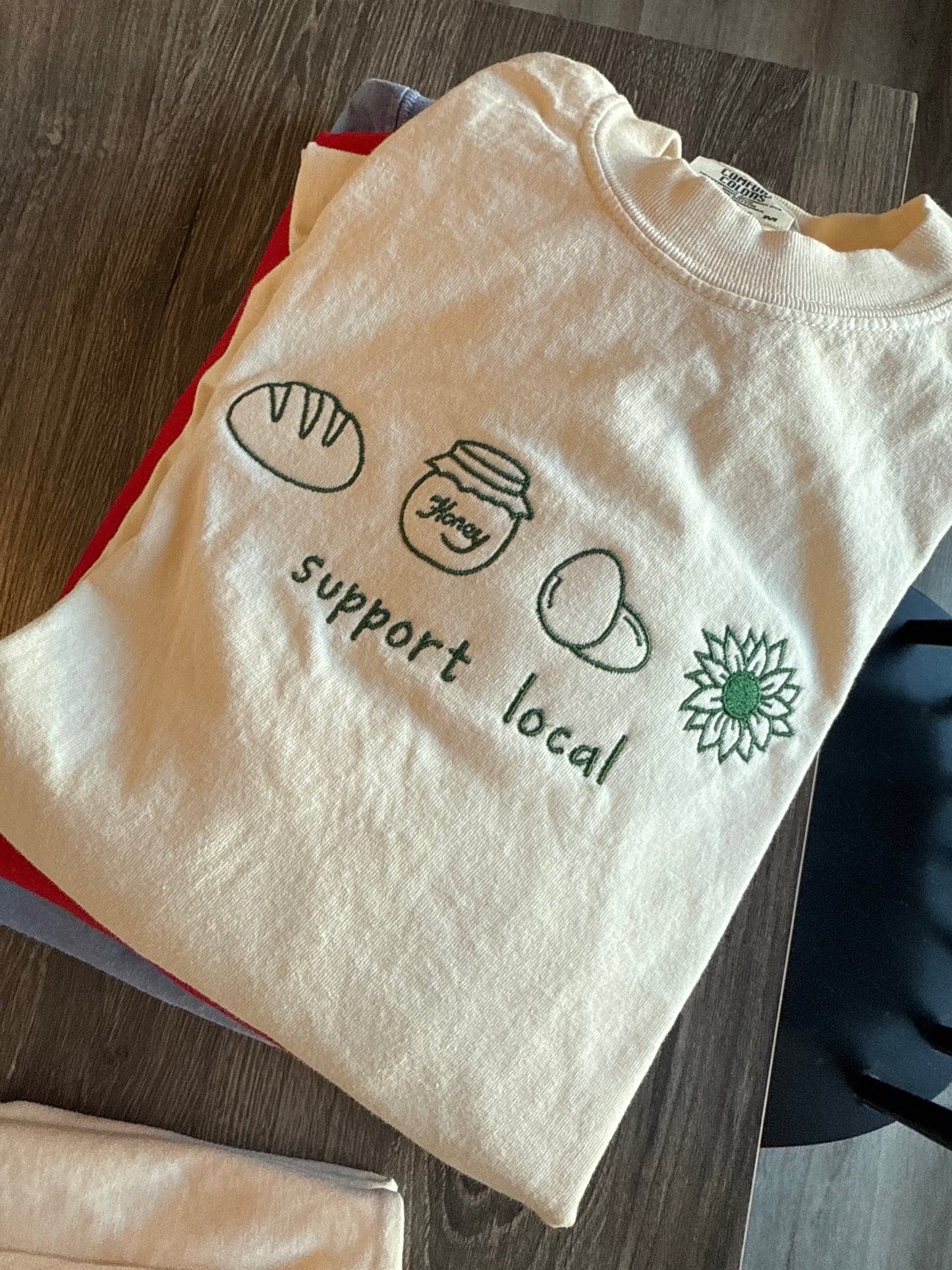support local embroidered