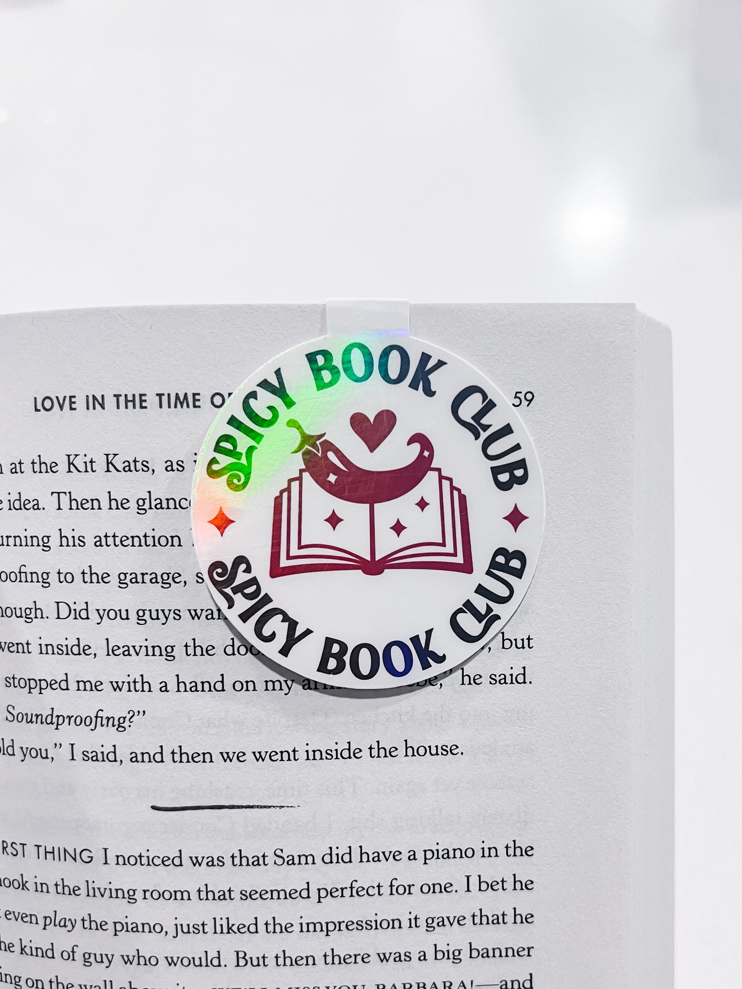 spicy book club magnetic bookmark