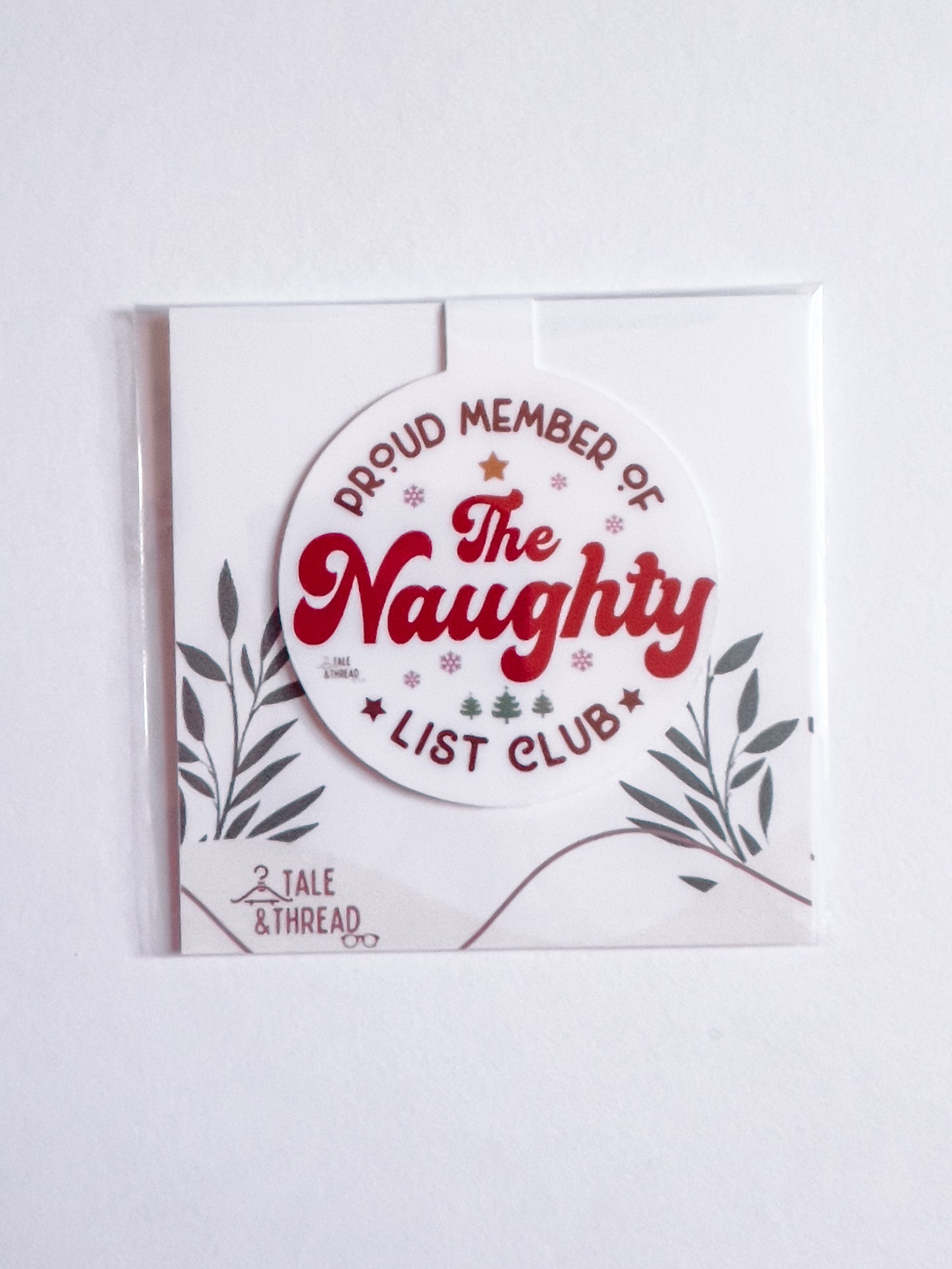 Naughty List Magnetic Bookmark