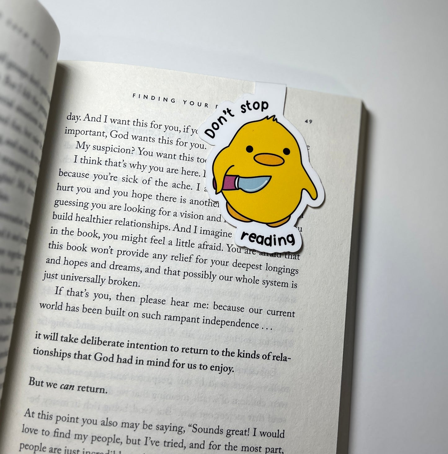 Don't Stop Magnetic Bookmark