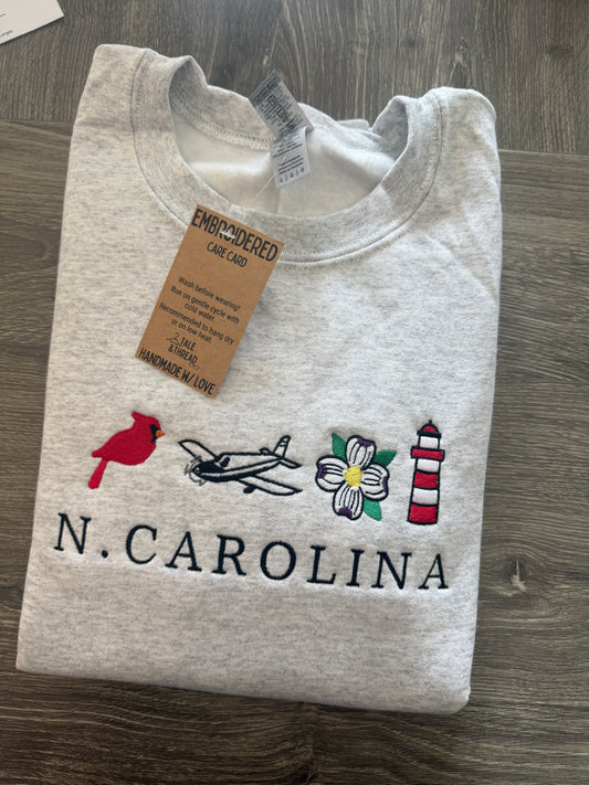 North Carolina Embroidered