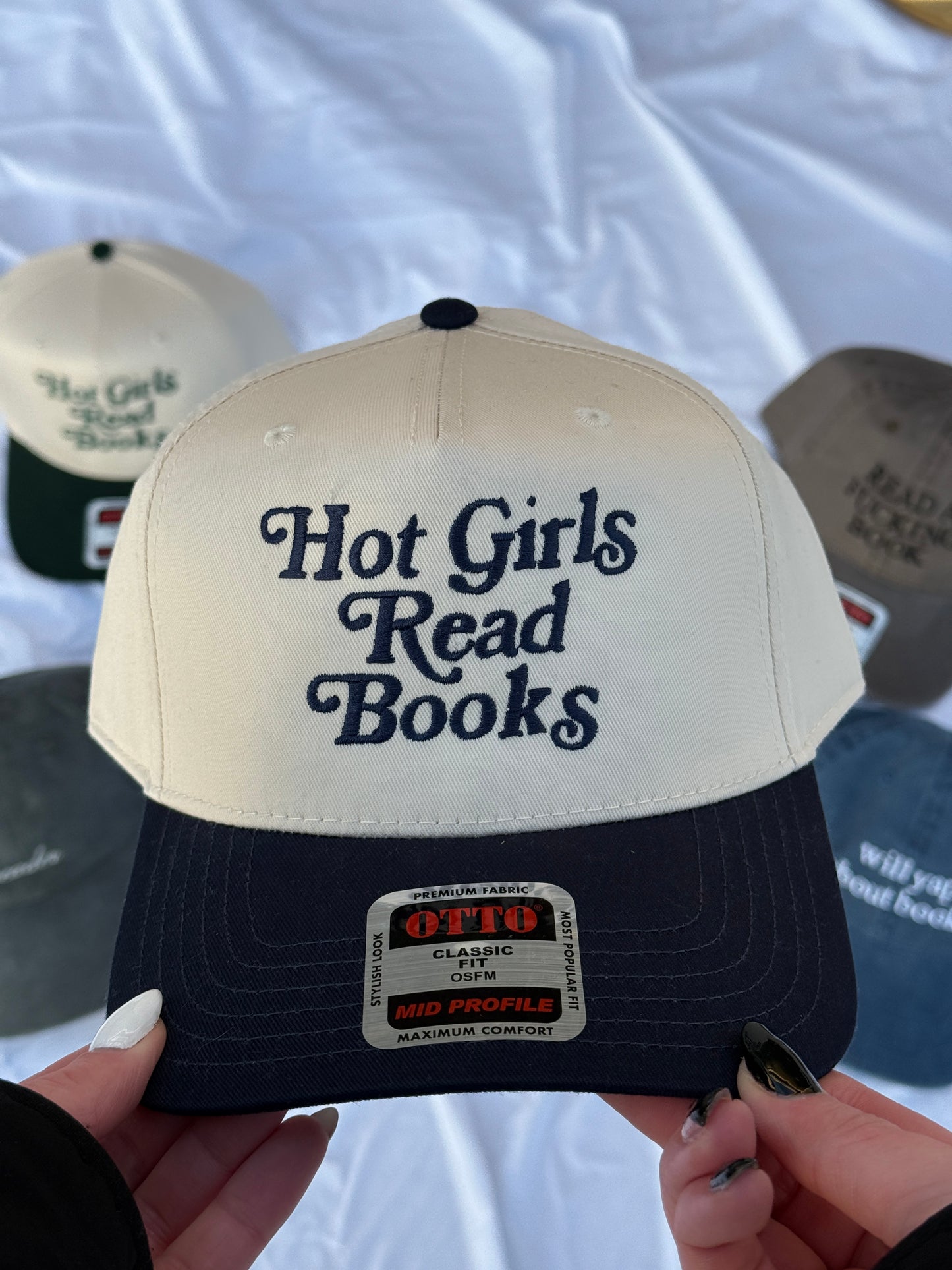 Hot Girls Read Books Embroidered Hat