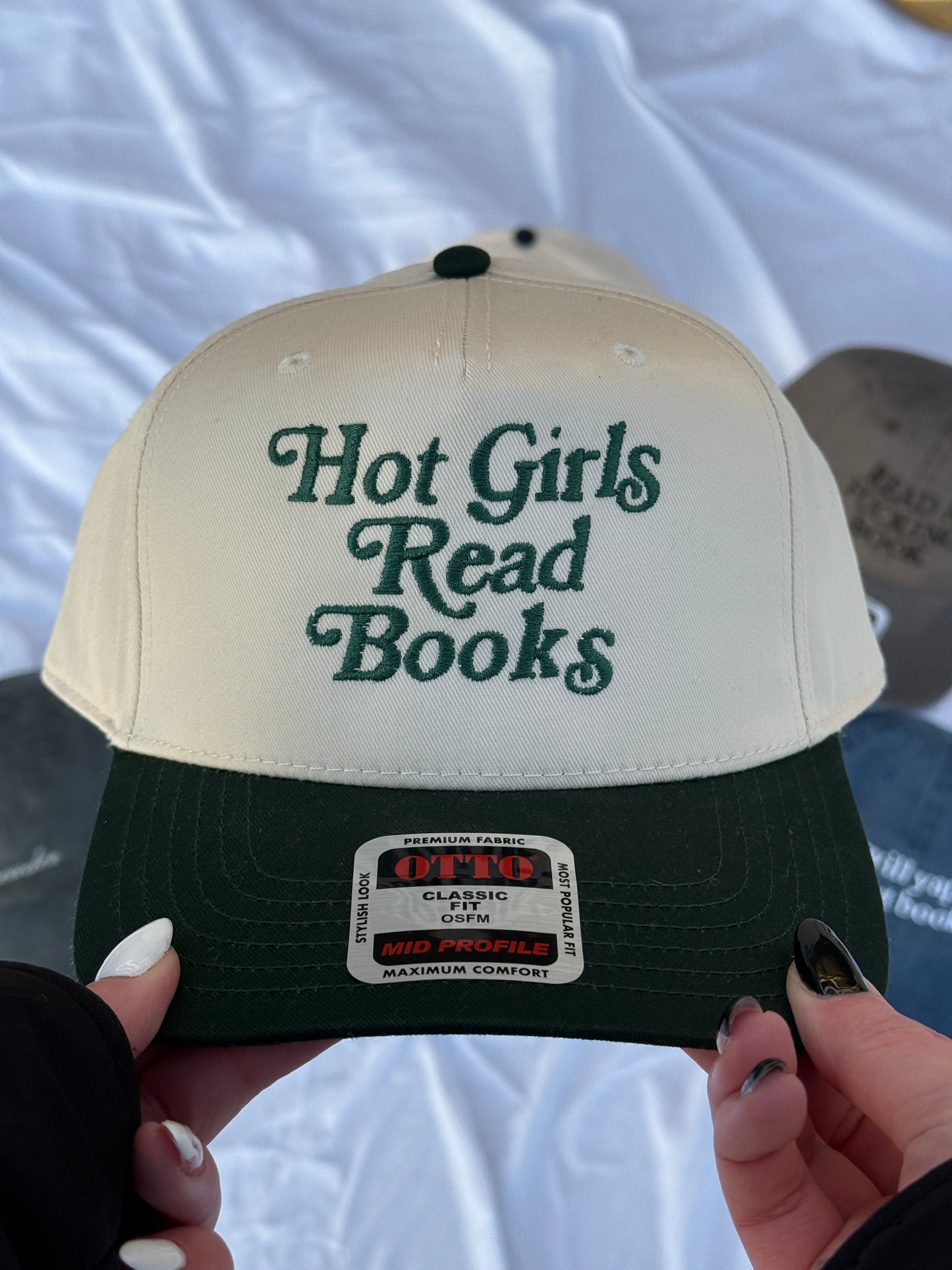 Hot Girls Read Books Embroidered Hat