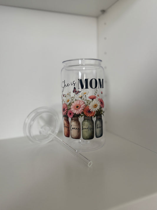 mom flowers cup