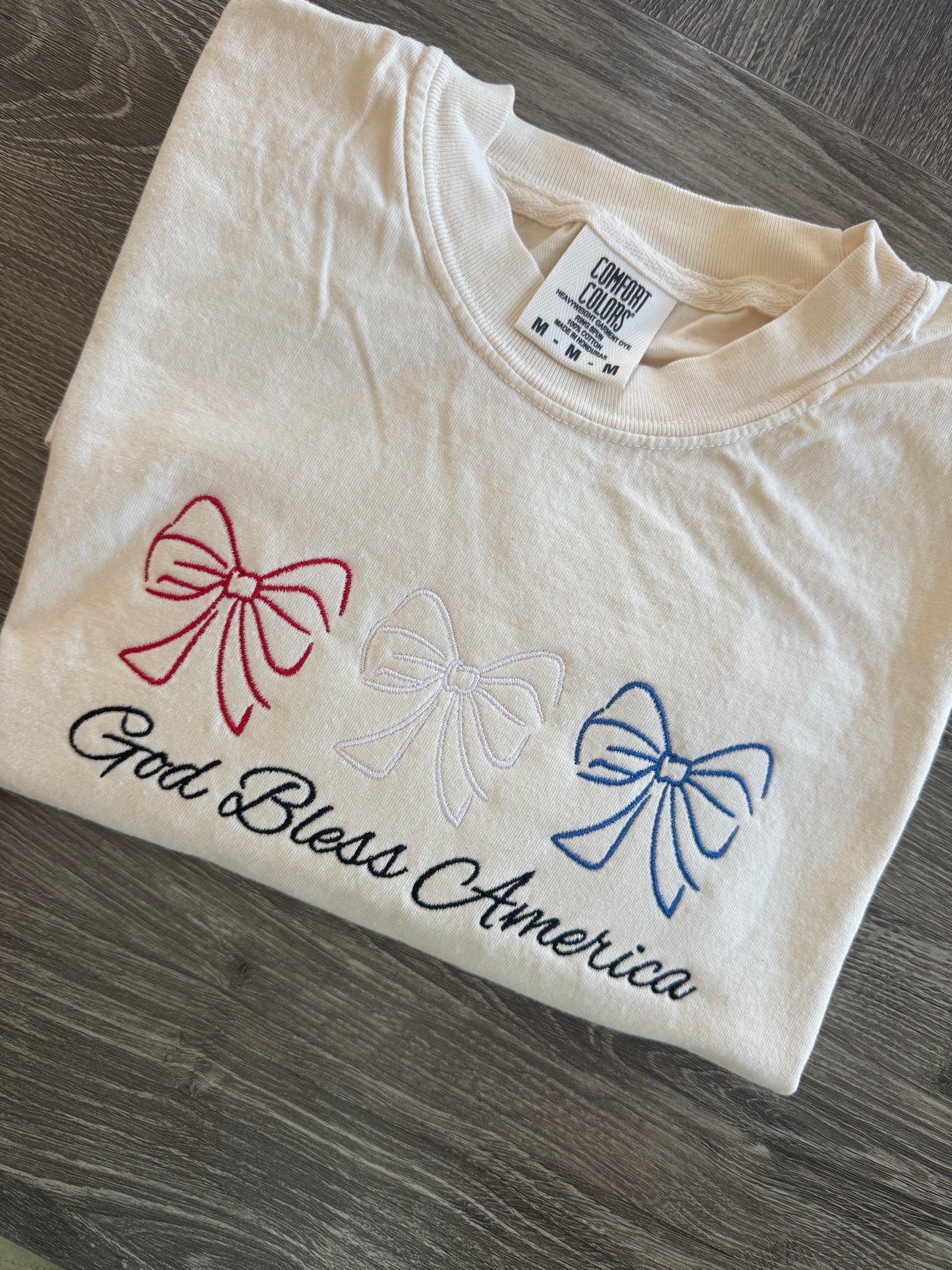 God Bless America Embroidered