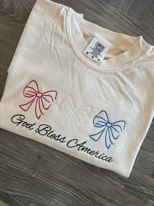 God Bless America Embroidered