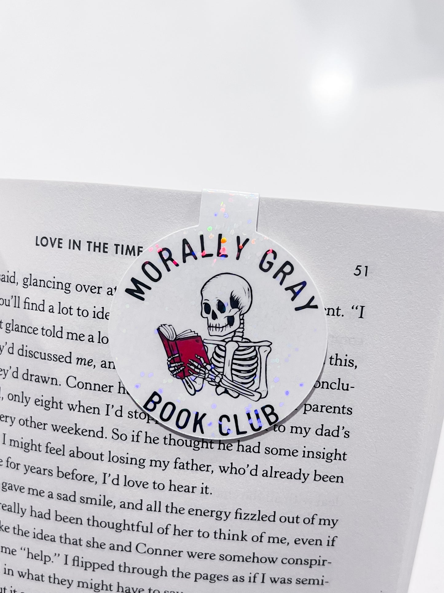 morally grey magnetic bookmark