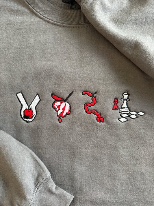 hoa hoa series embroidered