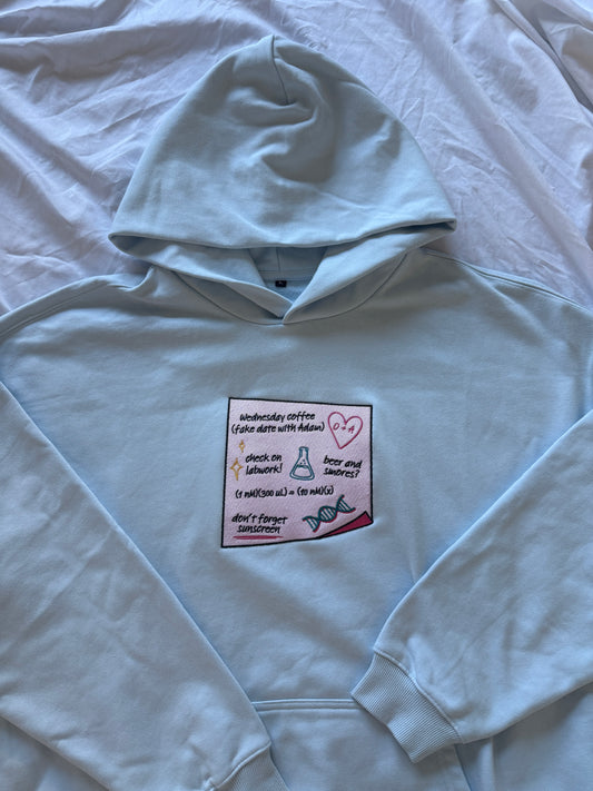 olive's sticky note hoodie