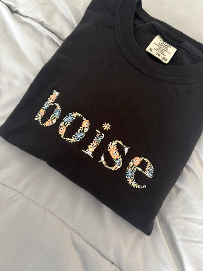 boise floral embroidered